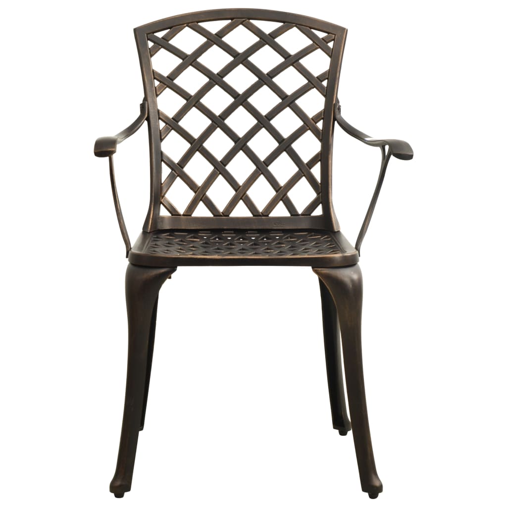 Bistrosett 5 deler støpt aluminium bronse vidaXL