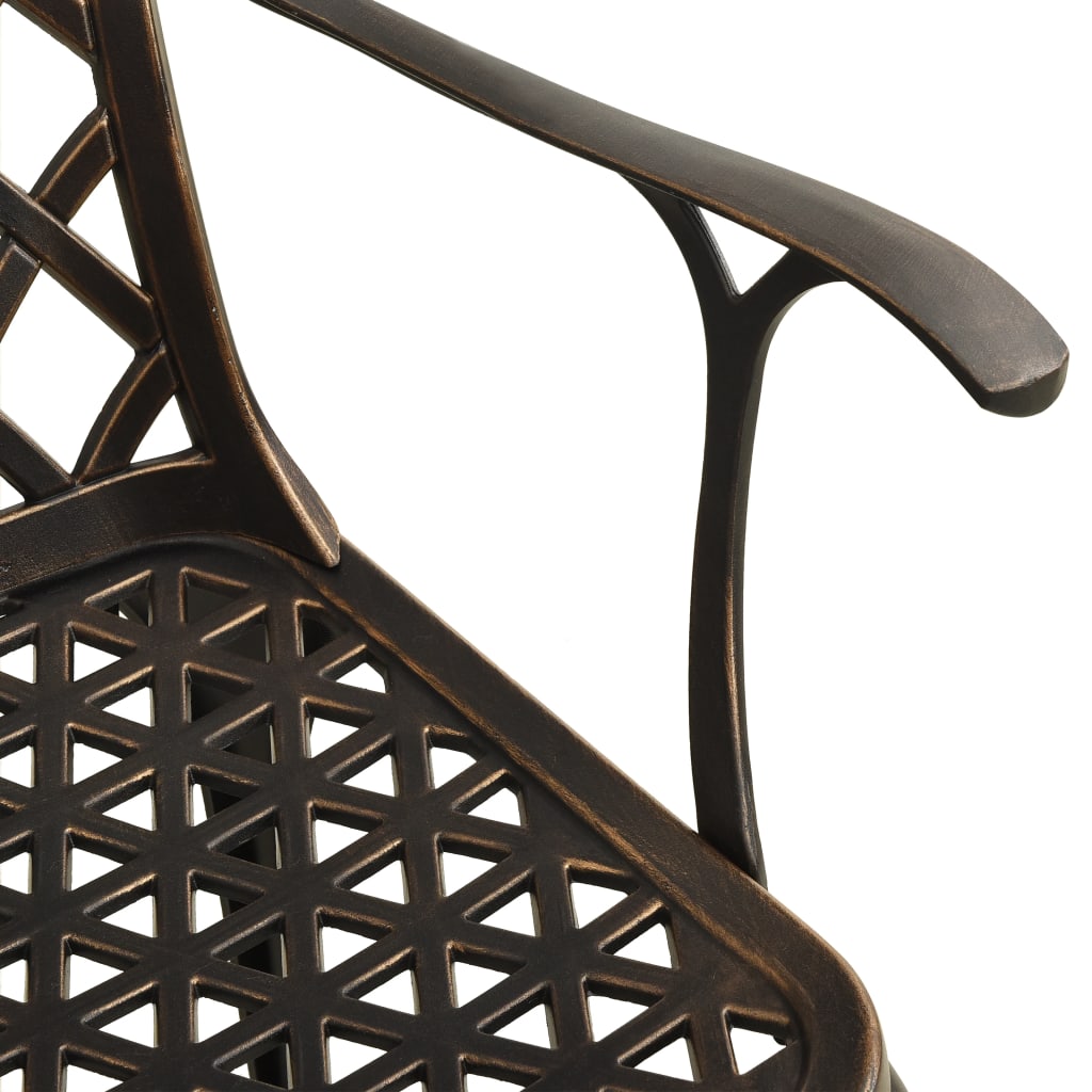 Bistrosett 5 deler støpt aluminium bronse vidaXL
