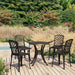 Bistrosett 5 deler støpt aluminium bronse vidaXL