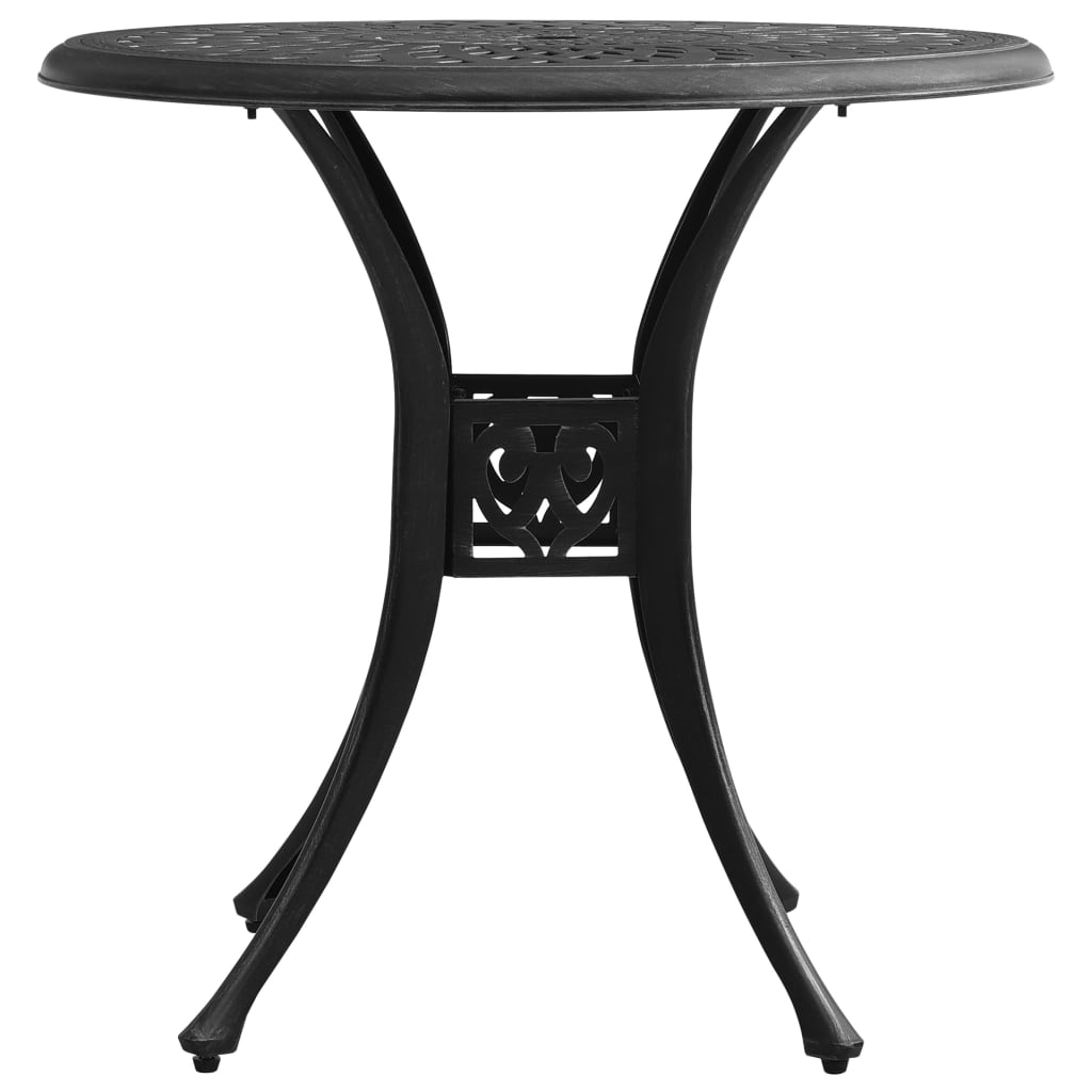Bistrosett 5 deler støpt aluminium svart