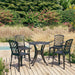 Bistrosett 5 deler støpt aluminium svart