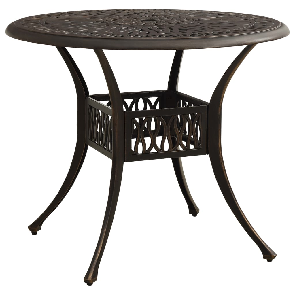 Bistrosett 5 deler støpt aluminium bronse vidaXL