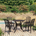 Bistrosett 5 deler støpt aluminium bronse vidaXL