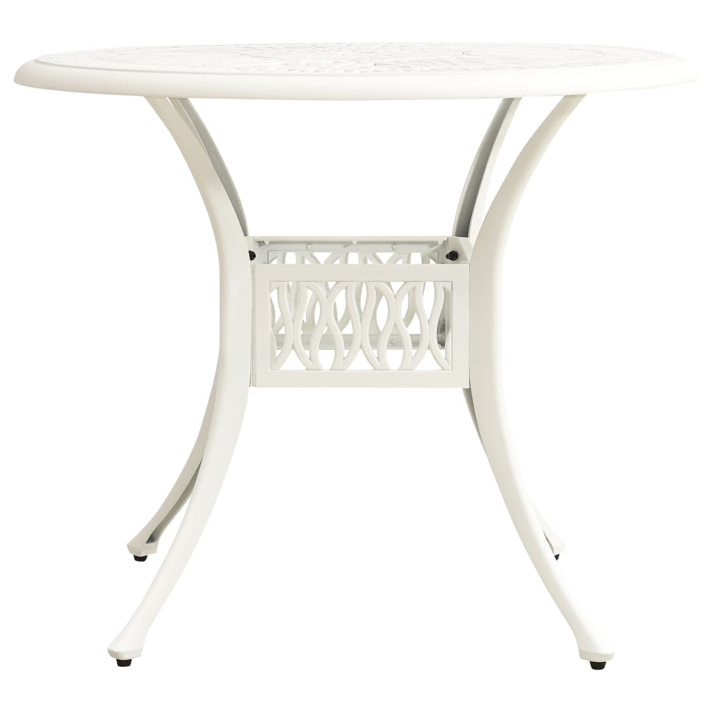 Bistrosett 5 deler støpt aluminium hvit