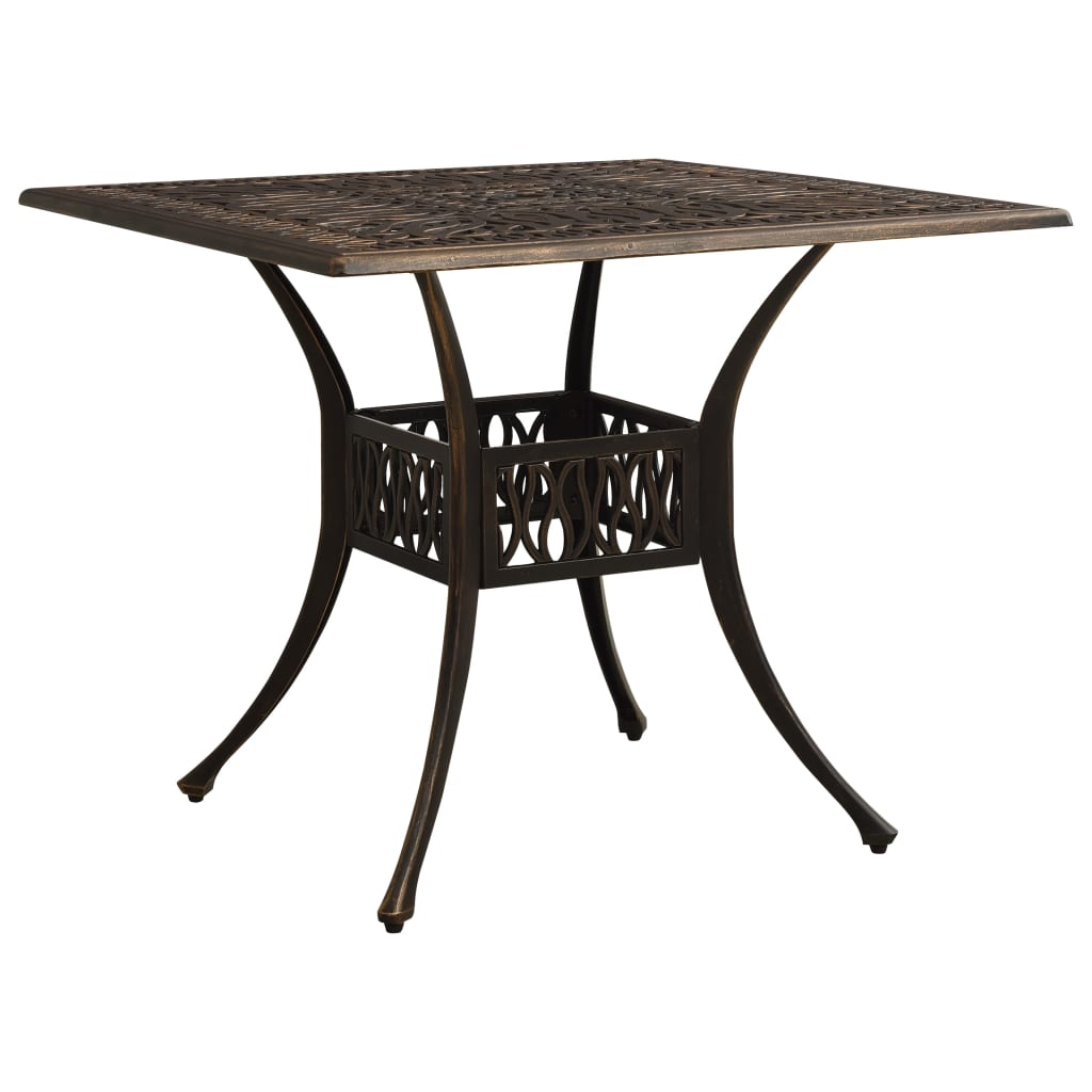 Bistrosett 5 deler støpt aluminium bronse