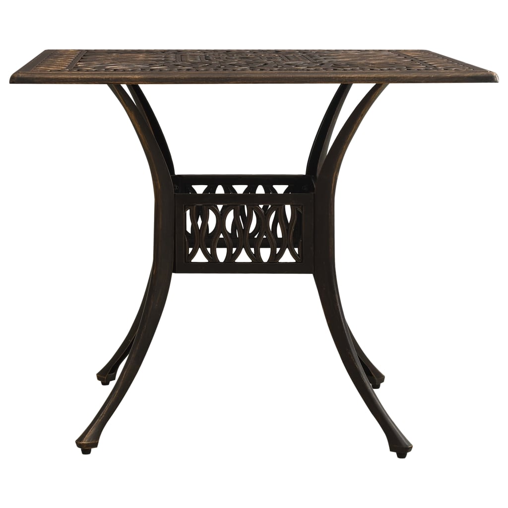 Bistrosett 5 deler støpt aluminium bronse