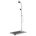Hagedusj med grått dusjbrett 220 cm aluminium vidaXL
