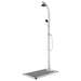 Hagedusj med grått dusjbrett 220 cm aluminium vidaXL