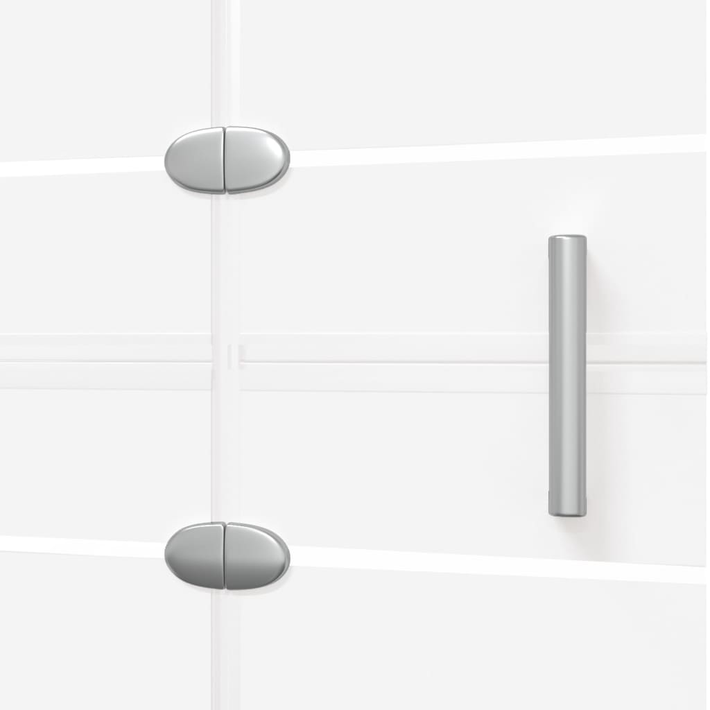 Leddet dusjdør ESG 120x140 cm hvit