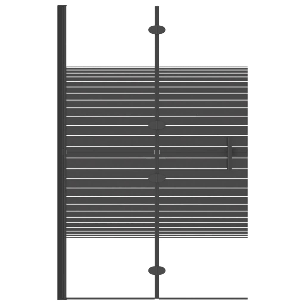 Leddet dusjdør ESG 80x140 cm svart