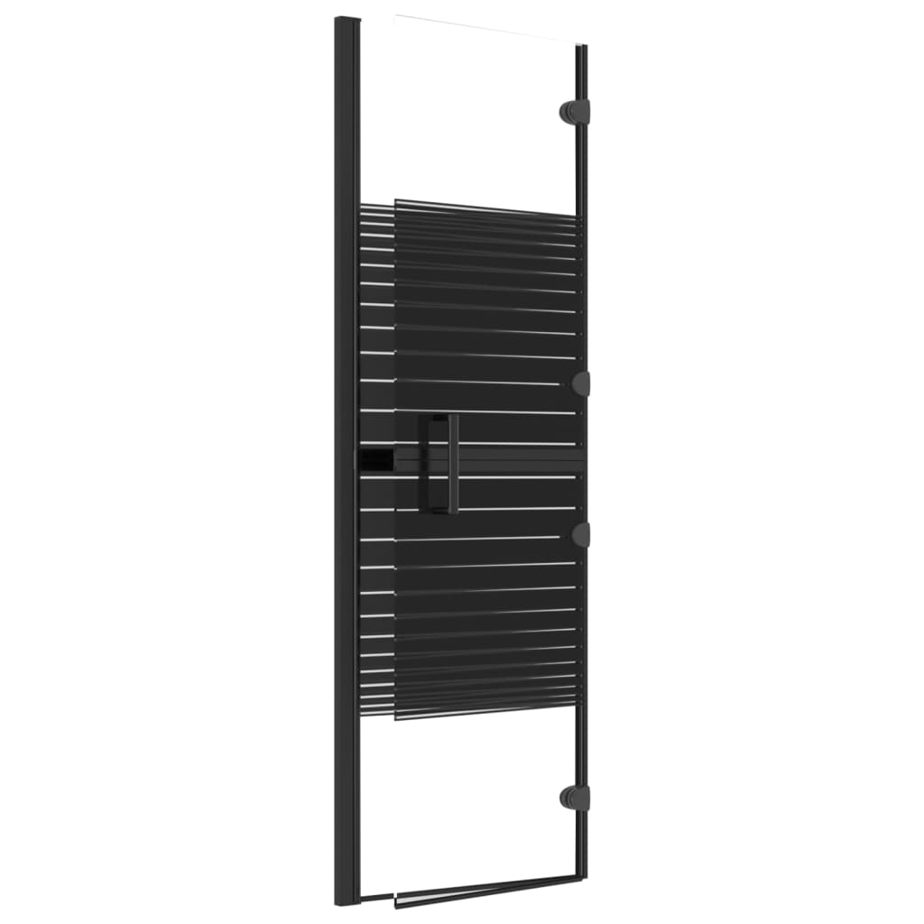 Leddet dusjdør ESG 80x140 cm svart