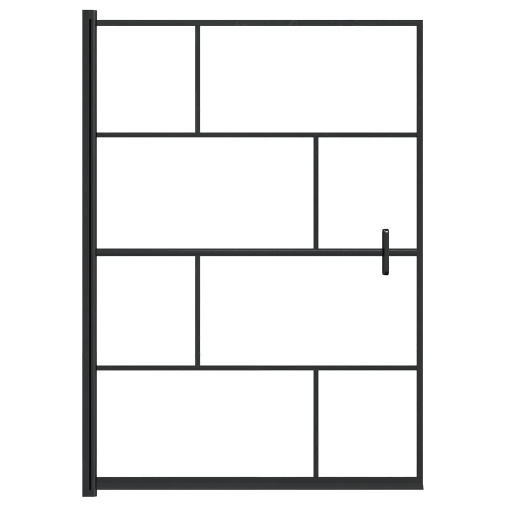 Dusjdør ESG 100x140 cm svart