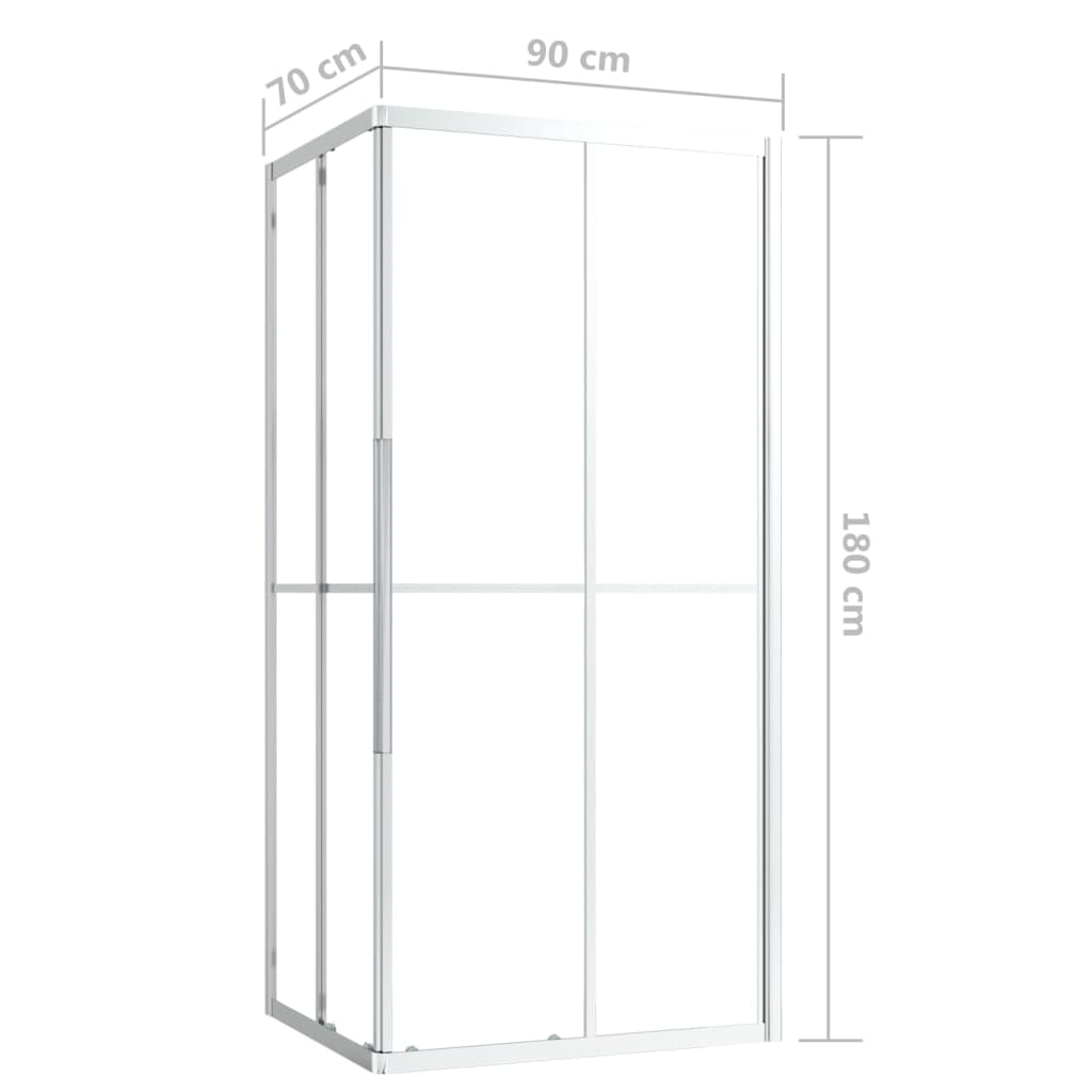 Dusjkabinett ESG 90x70x180 cm