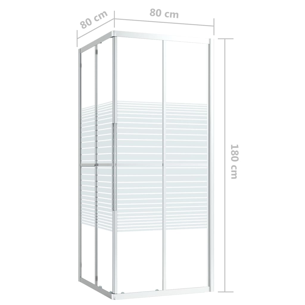 Dusjkabinett ESG 80x80x180 cm vidaXL