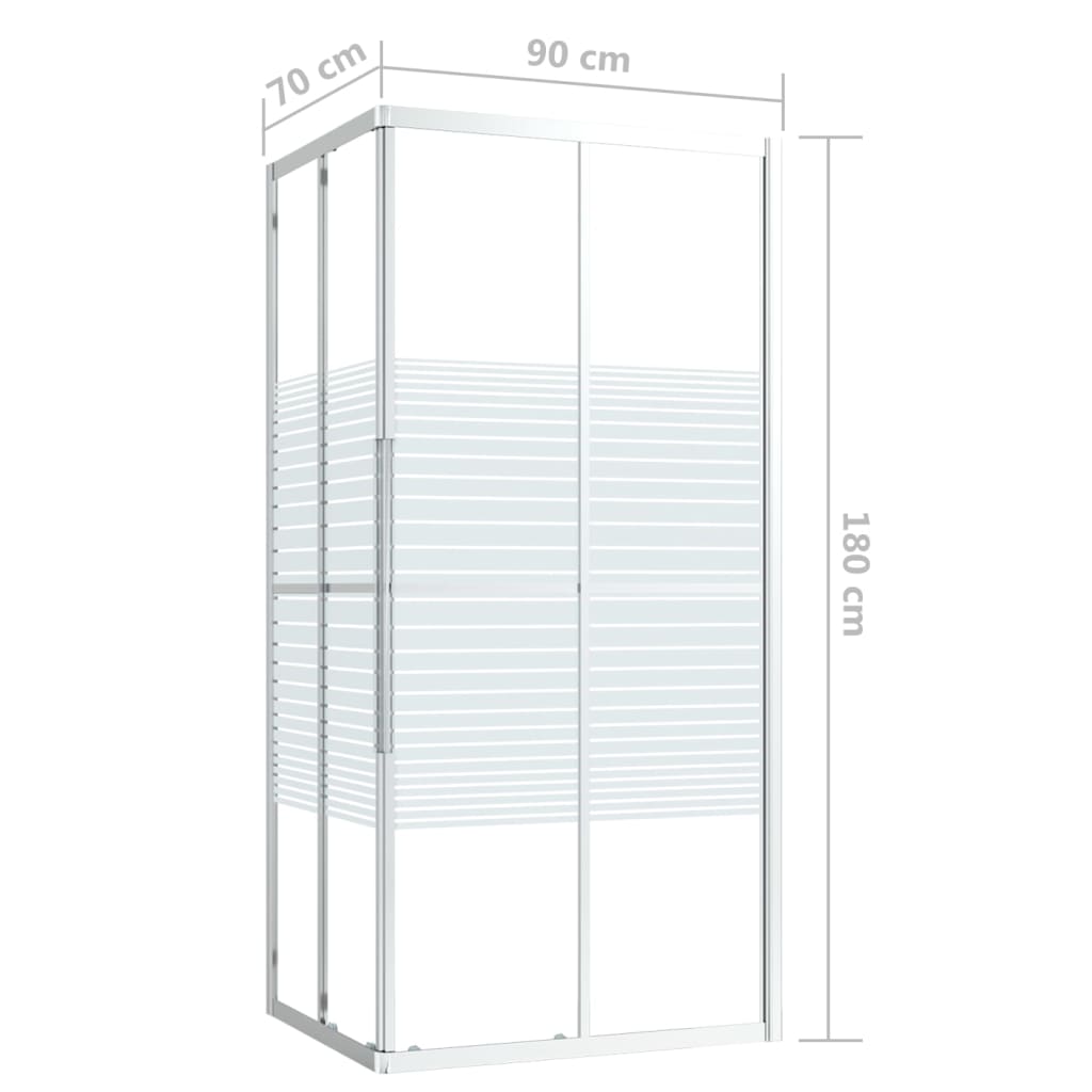 Dusjkabinett ESG 90x70x180 cm vidaXL