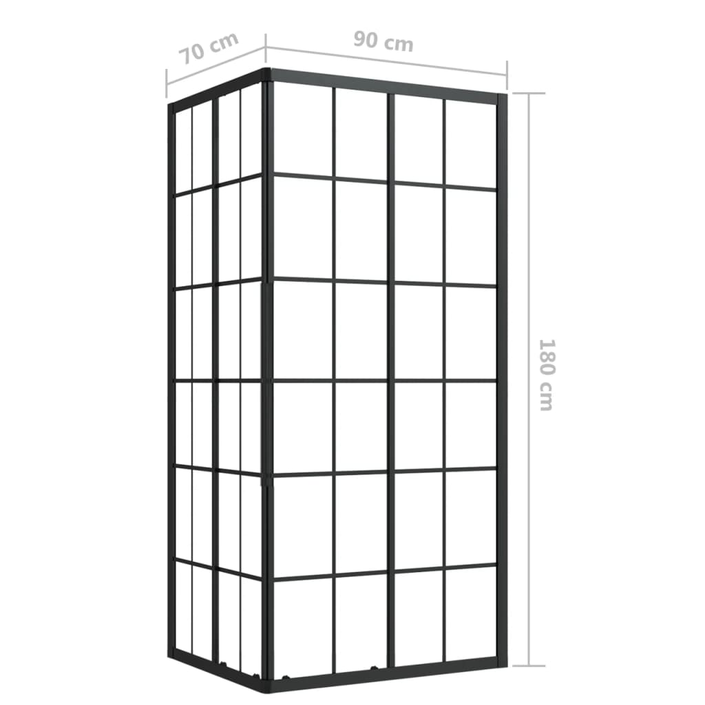 Dusjkabinett ESG 90x70x180 cm
