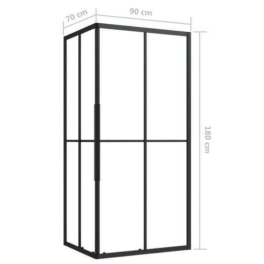 Dusjkabinett ESG 90x70x180 cm