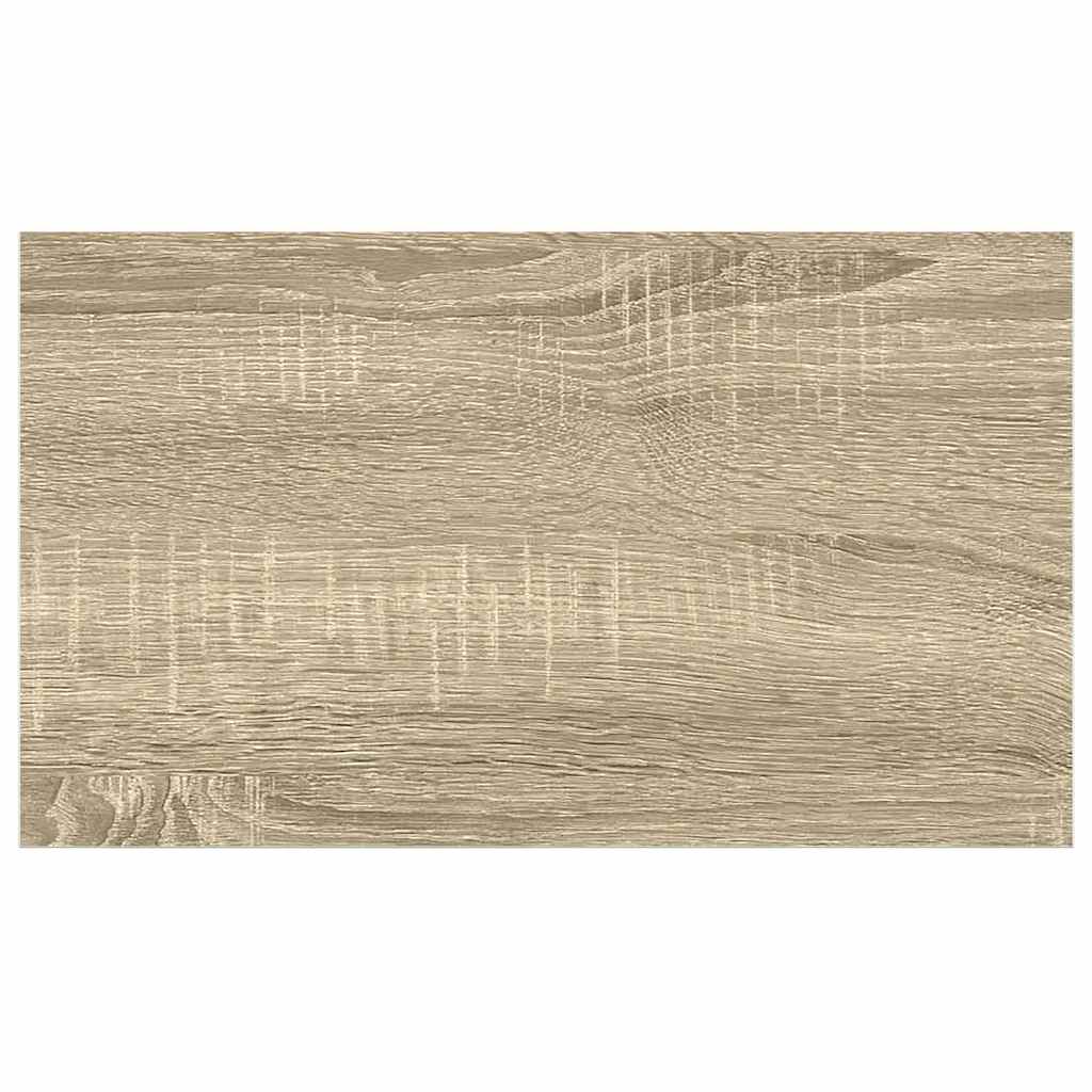 Flytende vegghyller 2 stk eik og hvit 40x23,5x3,8 cm MDF