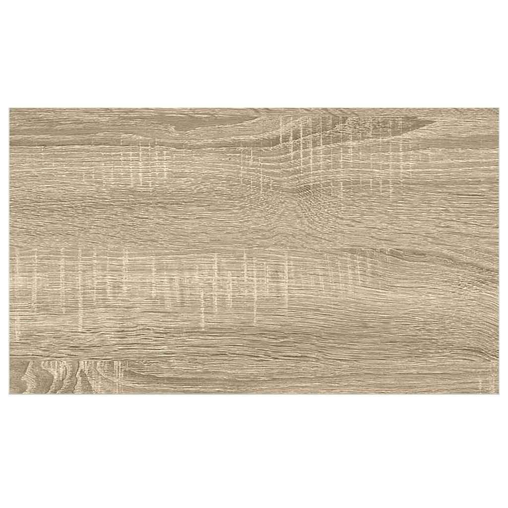 Flytende vegghyller 2 stk eik og hvit 50x23x3,8 cm MDF