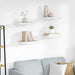 Flytende vegghyller 4 stk eik og hvit 50x23,5x3,8 cm MDF