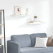 Flytende vegghyller 2 stk eik og hvit 60x23,5x3,8 cm MDF