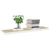 Flytende vegghylle eik og hvit 90x23,5x3,8 cm MDF