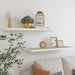 Flytende vegghyller 2 stk eik og hvit 90x23,5x3,8 cm MDF