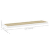 Flytende vegghyller 2 stk eik og hvit 120x23,5x3,8 cm MDF