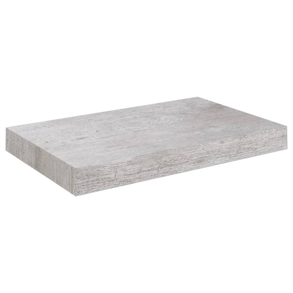 Flytende vegghylle betonggrå 23x23,5x3,8 cm MDF