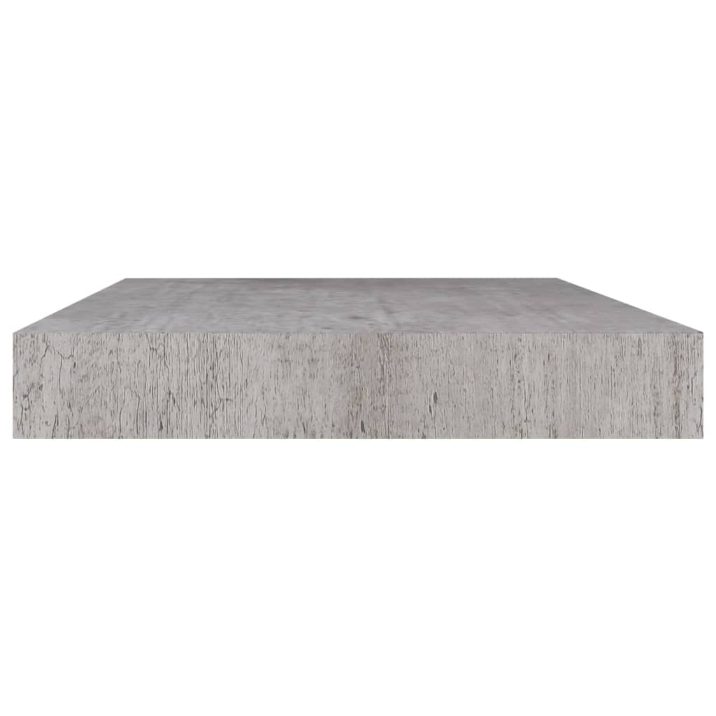 Flytende vegghyller 2 stk betonggrå 40x23x3,8 cm MDF