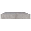 Flytende vegghyller 2 stk betonggrå 40x23x3,8 cm MDF