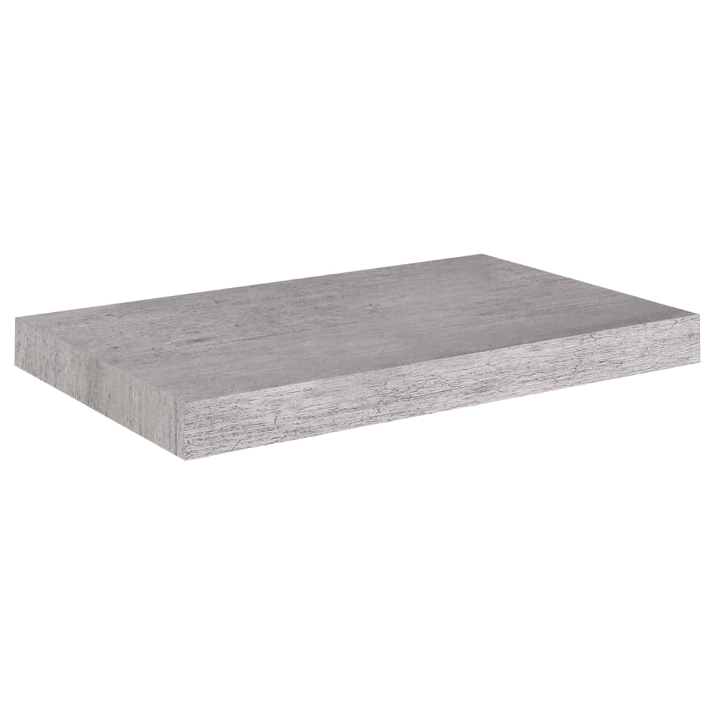 Flytende vegghylle betonggrå 50x23,5x3,8 cm MDF