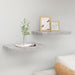Flytende vegghyller 2 stk betonggrå 50x23,5x3,8 cm MDF