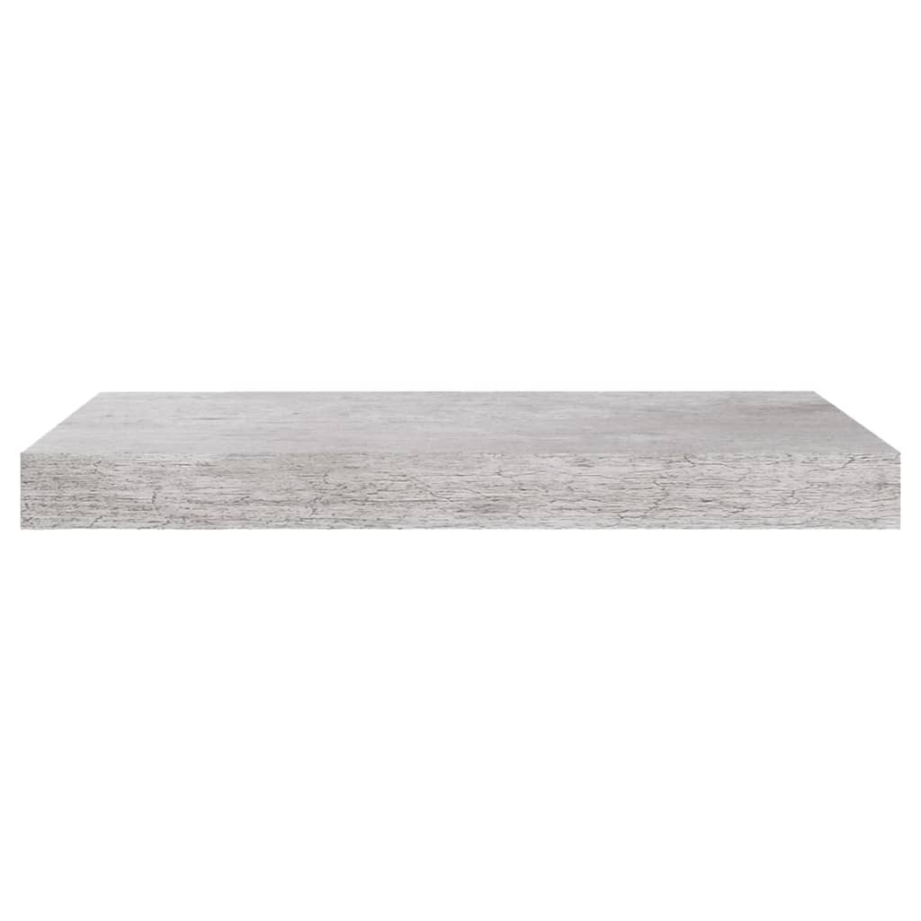 Flytende vegghyller 4 stk betonggrå 50x23,5x3,8 cm MDF