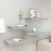 Flytende vegghyller 4 stk betonggrå 50x23,5x3,8 cm MDF