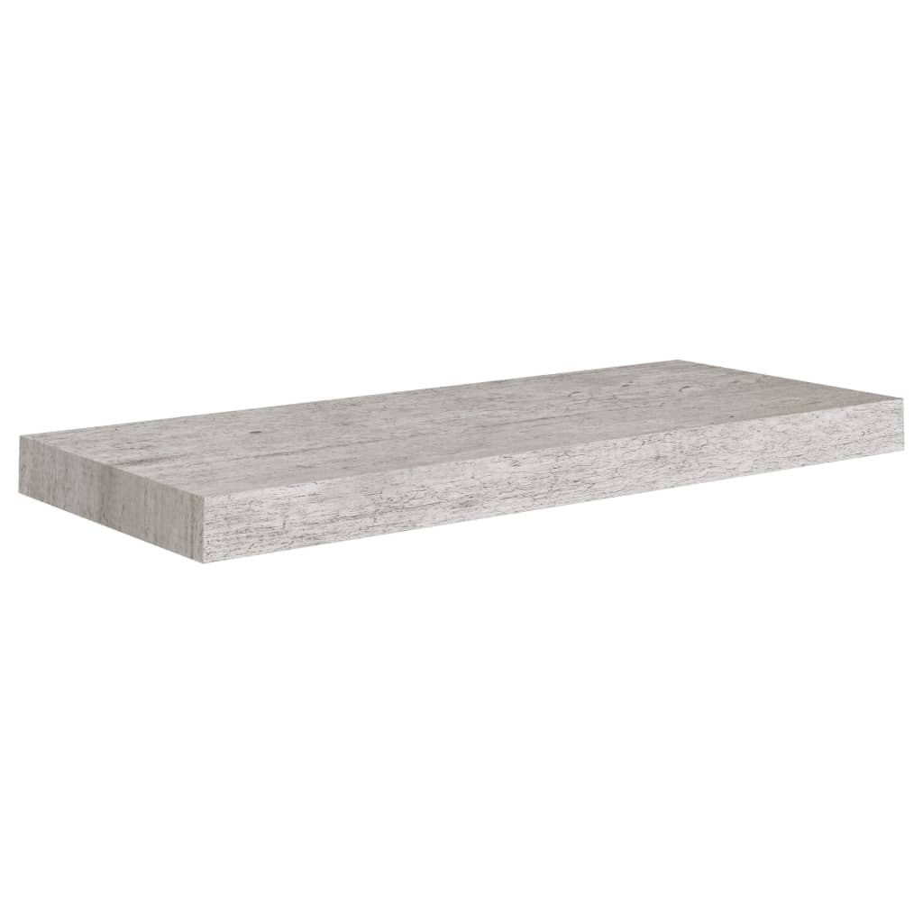 Flytende vegghylle betonggrå 60x23,5x3,8 cm MDF
