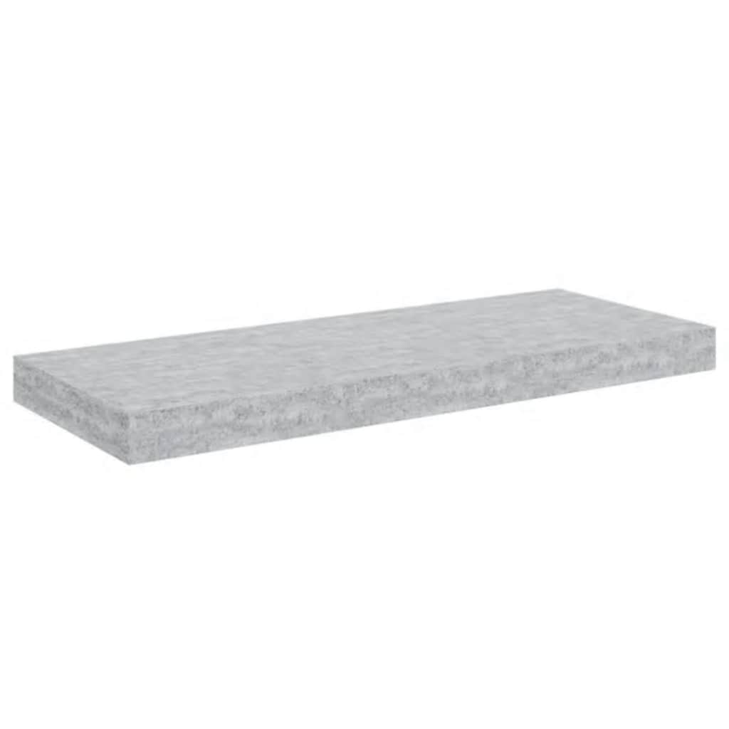 Flytende vegghylle betonggrå 60x23,5x3,8 cm MDF