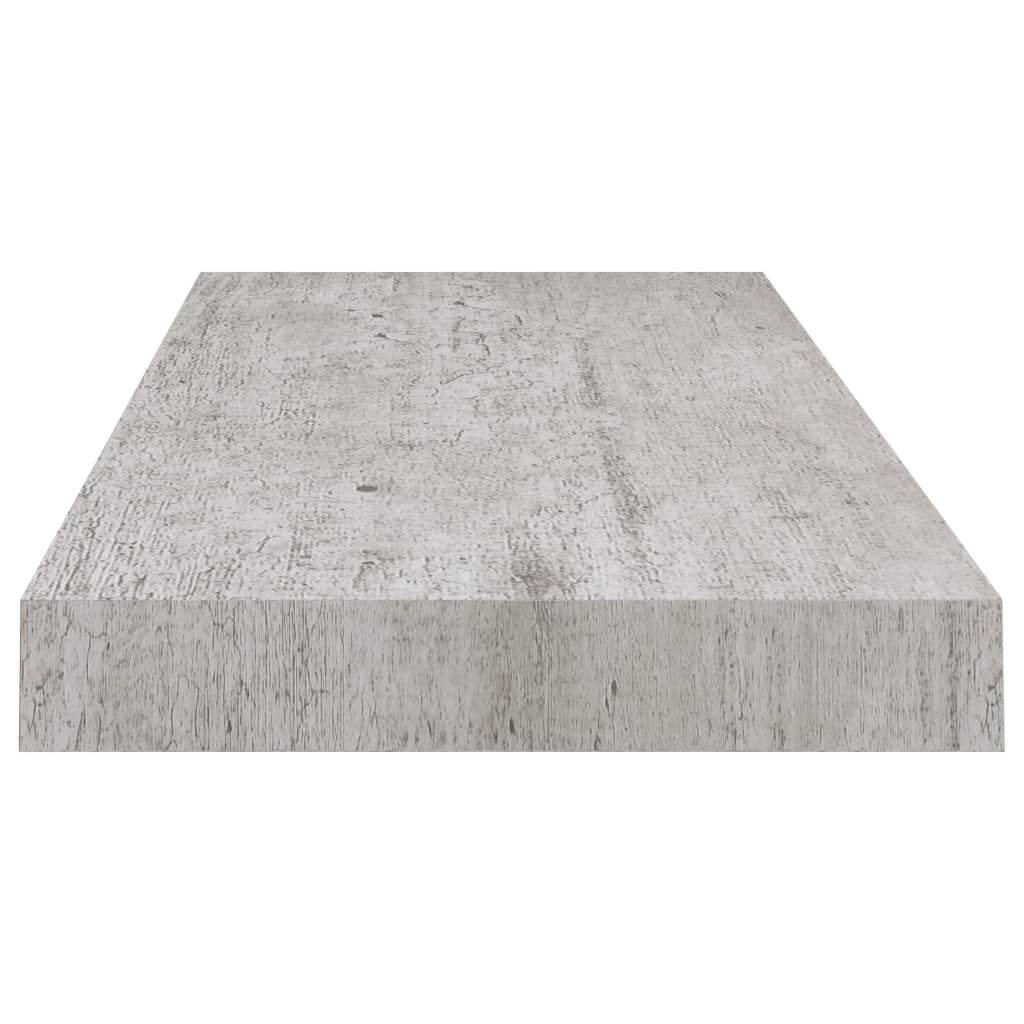 Flytende vegghylle betonggrå 60x23,5x3,8 cm MDF