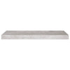 Flytende vegghyller 2 stk betonggrå 60x23,5x3,8 cm MDF