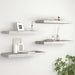 Flytende vegghyller 4 stk betonggrå 60x23,5x3,8 cm MDF