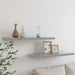 Flytende vegghyller 2 stk betonggrå 80x23,5x3,8 cm MDF