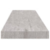 Flytende vegghyller 4 stk betonggrå 90x23,5x3,8 cm MDF