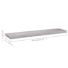 Flytende vegghyller 4 stk betonggrå 90x23,5x3,8 cm MDF