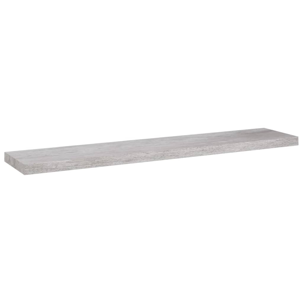 Flytende vegghylle betonggrå 120x23,5x3,8 cm MDF