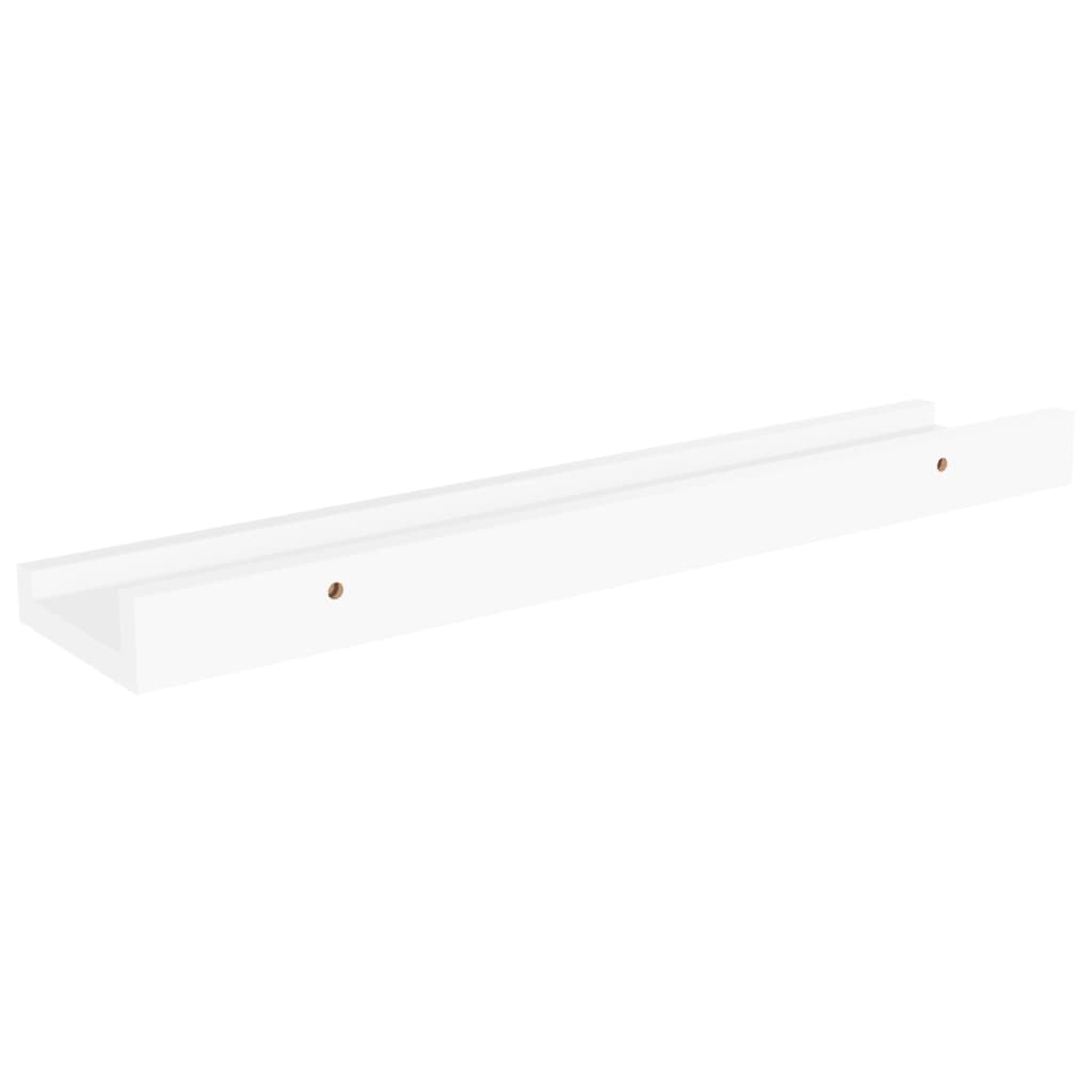 Vegghyller 4 stk hvit 40x9x3 cm