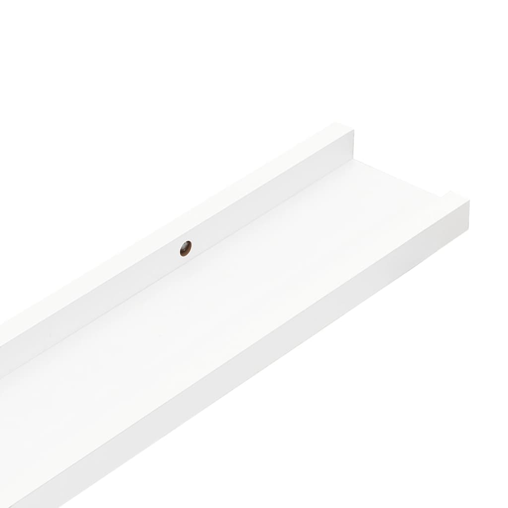 Vegghyller 4 stk hvit 40x9x3 cm