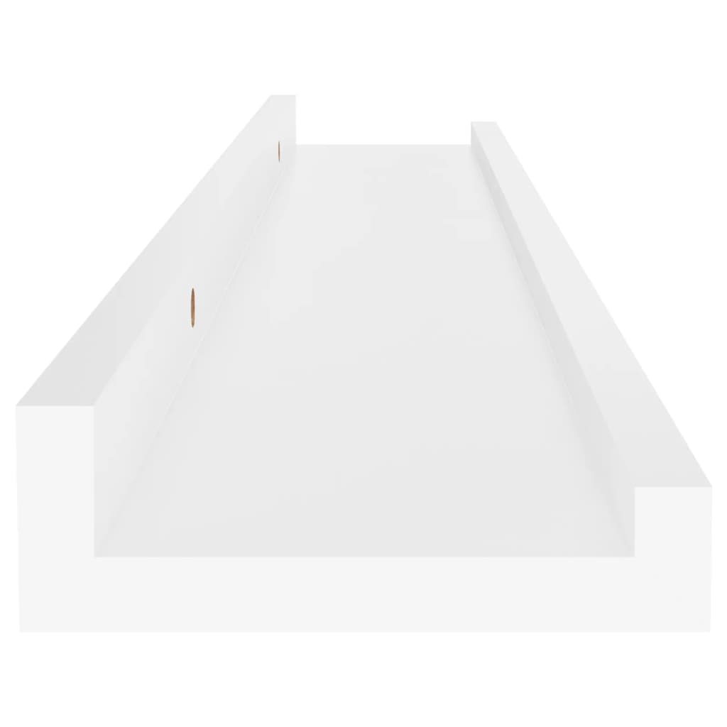 Vegghyller 4 stk hvit 60x9x3 cm