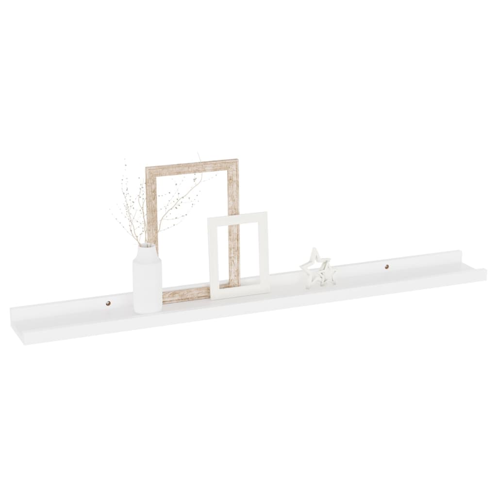Vegghyller 4 stk hvit 80x9x3 cm