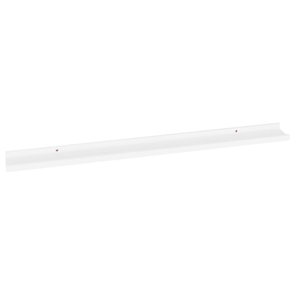 Vegghyller 4 stk hvit 100x9x3 cm