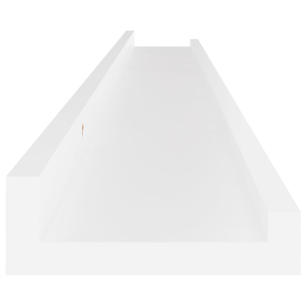 Vegghyller 4 stk hvit 100x9x3 cm